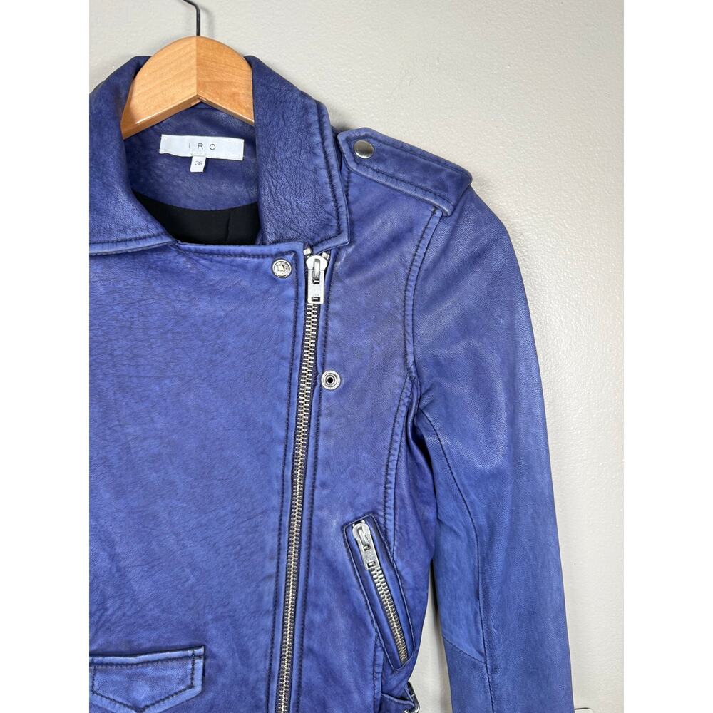 IRO Ashville Lambskin Leather Jacket $1200 size 36/4 US - Picture 10 of 12